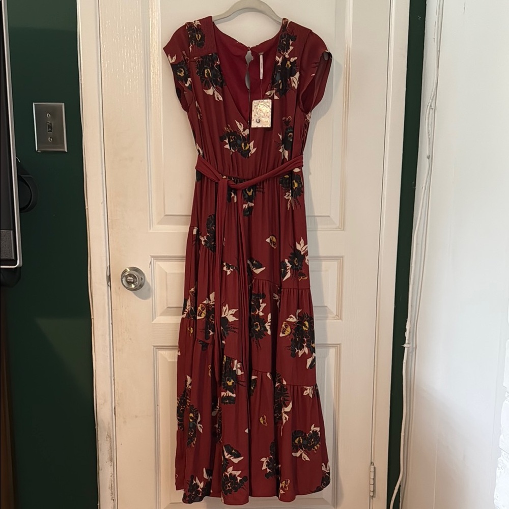 Floral Red Maxi Dress